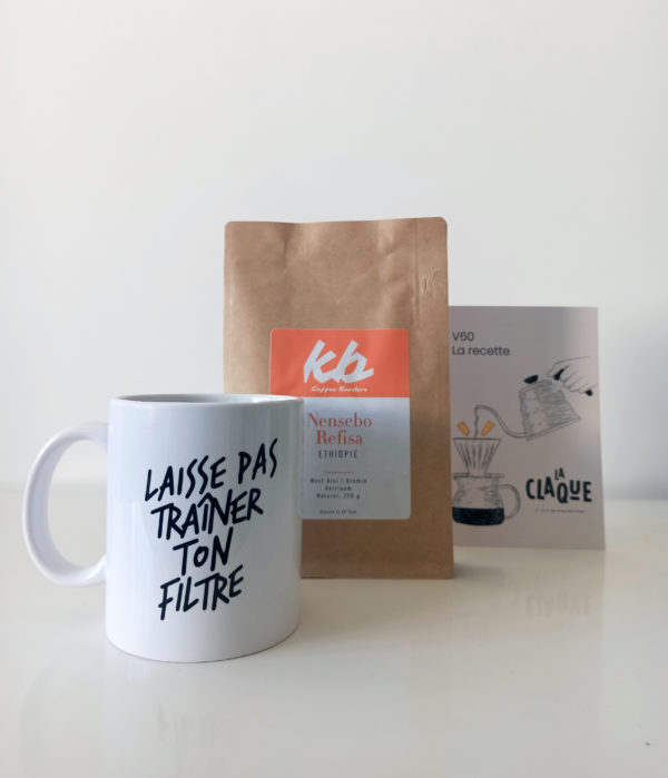 Kit la base avec notre mug, 250g café et une carte recette V60