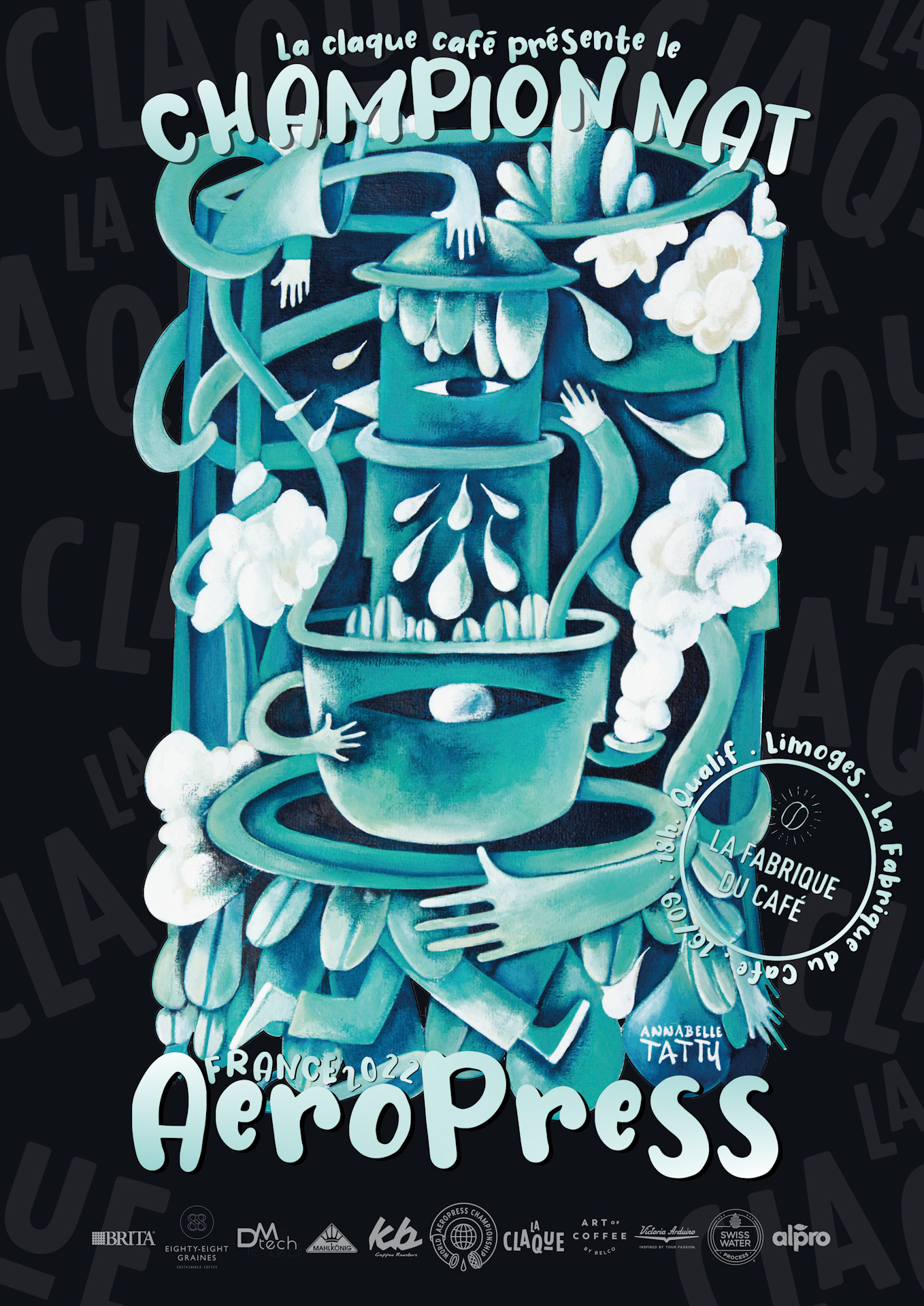 Poster AeroPress Limoges qualification fabrique du café