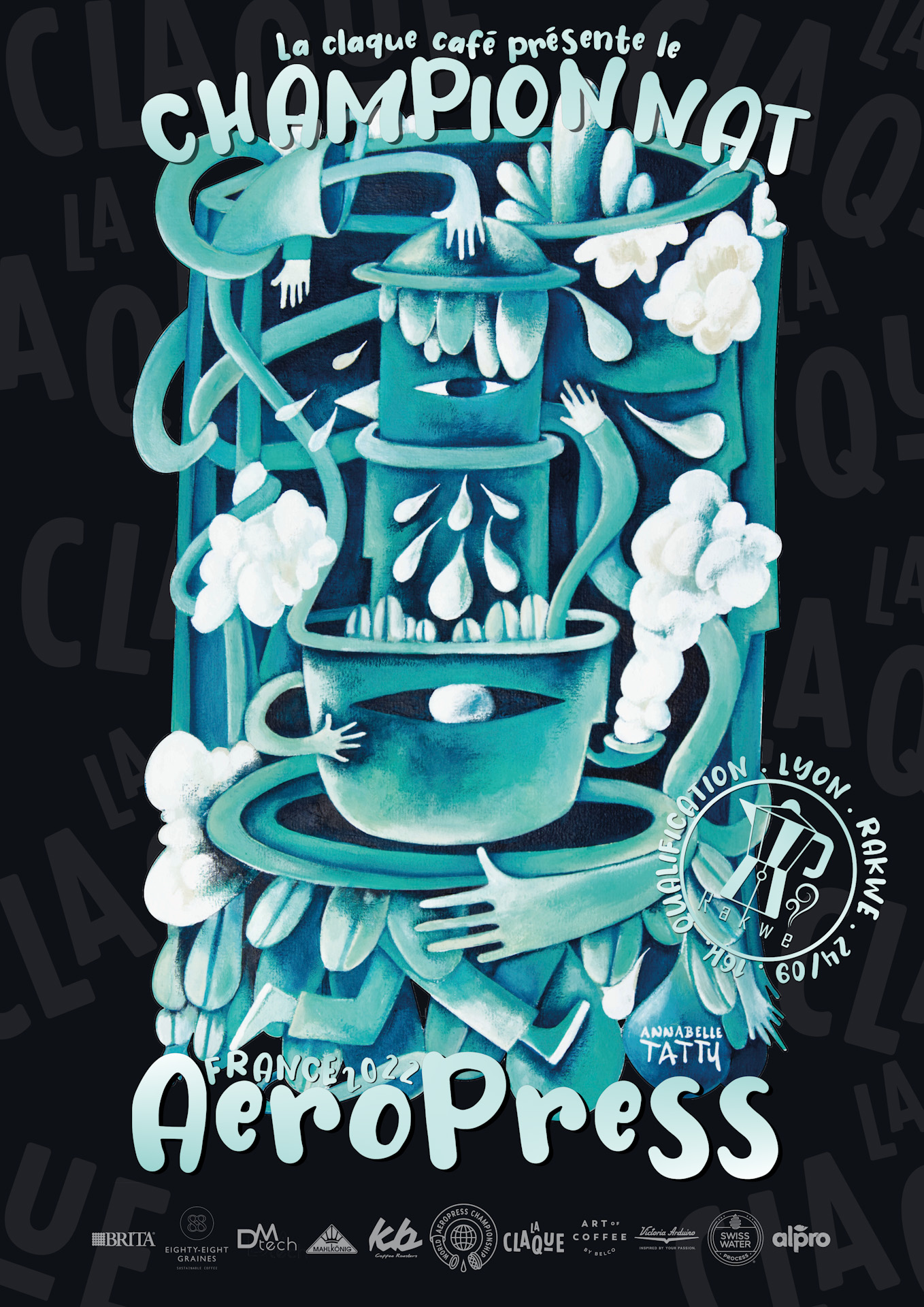 Poster AeroPress Lyon qualification rakwe